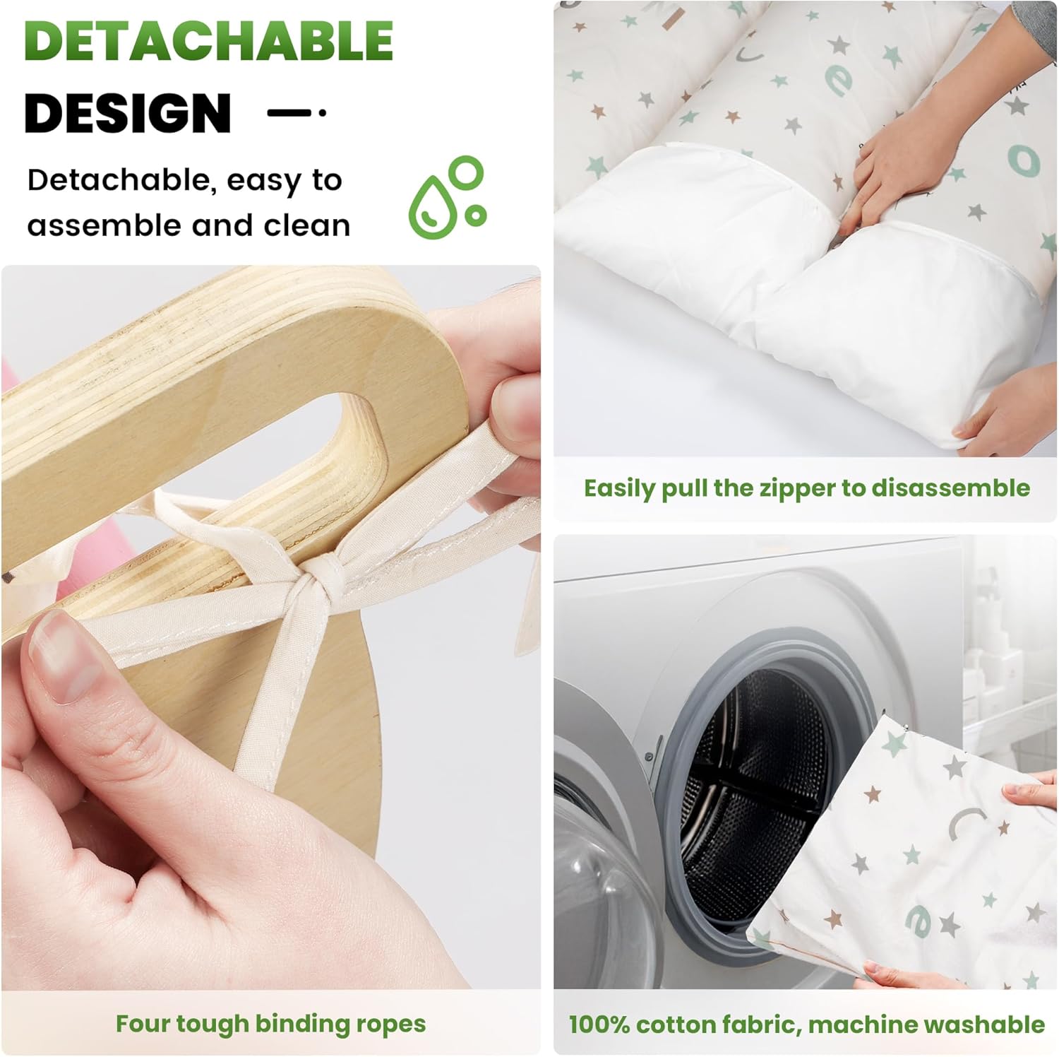 Pikler Triangle Set with Cushion - Climbing Toys for Toddlers 9-in-1, Montessori Philosophy Play Jungle Gym with Arch, Ramp, Ladder (Rainbow)